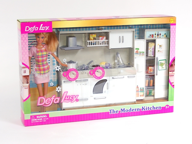 Набор Defa - Современная кухня в комплекте с куклой, 2 вида  